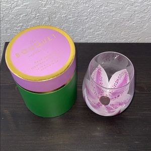 The Bouquet Hand Painted Stemless Wine Glass